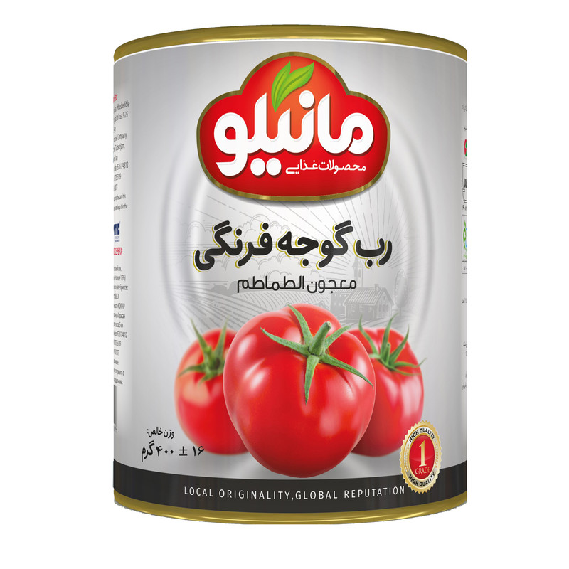 رب گوجه فرنگی 400 گرمی مانیلو