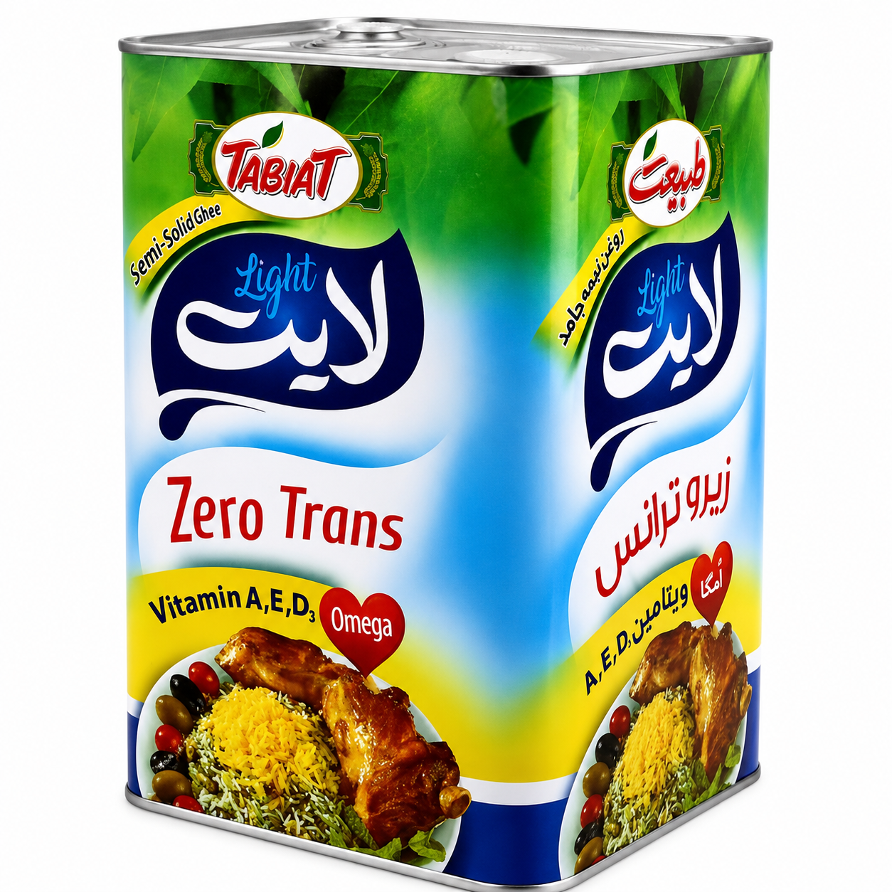 روغن پنج کیلویی نیمه جامد لایت طبیعت